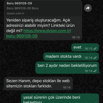 Dyson V10 Boru Kırığı Sonrası Orijinal Yedek Parça Mağduriyeti