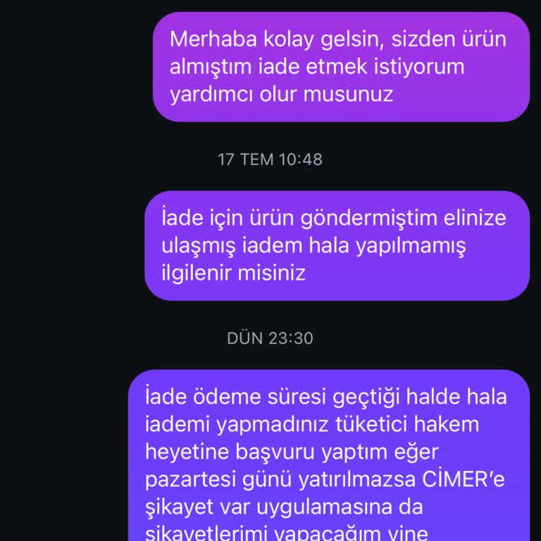 İade Ücreti 16 Gündür Yatmadı, Müşteri Hizmetlerine Ulaşılamıyor