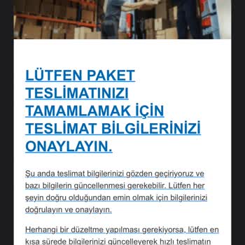 Bilgim Dışında Kargo Ve Gümrük Ücreti Talepleriyle Karşılaştım