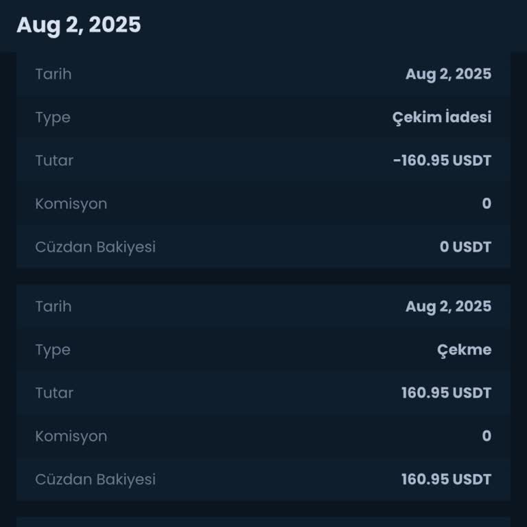 USDT Bakiyem Kayboldu, Para İadesi Yapılmadı Ve Destek Alamadım