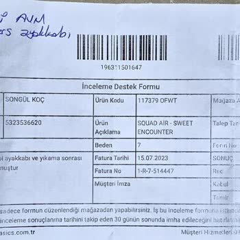 Yıkanabilir Ayakkabı İlk Yıkamada Açıldı, Değişim Talebim Reddedildi!