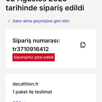 Ödemesi Alınan Siparişim İptal Edildi, Paramı Geri İstiyorum!