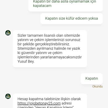 Jojobette Sürekli Kayıp Yaşamam Ve Hesabımı Kapatamamam