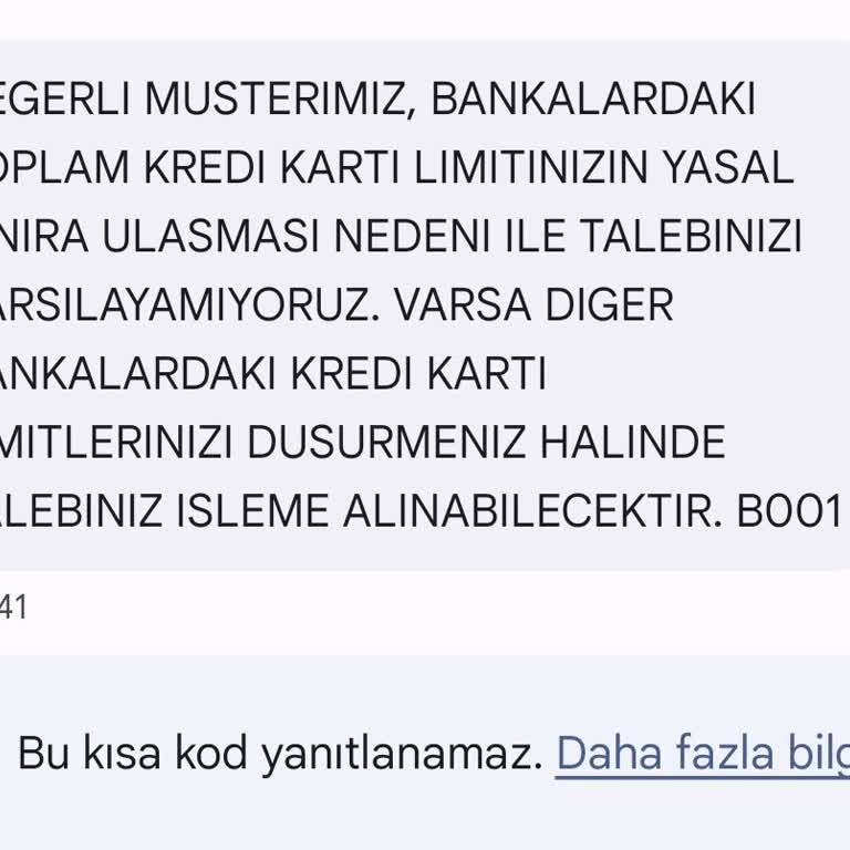Kredi Kartı Limit Artırım Talebim Sürekli Reddediliyor Ve Çözüm Sunulmuyor