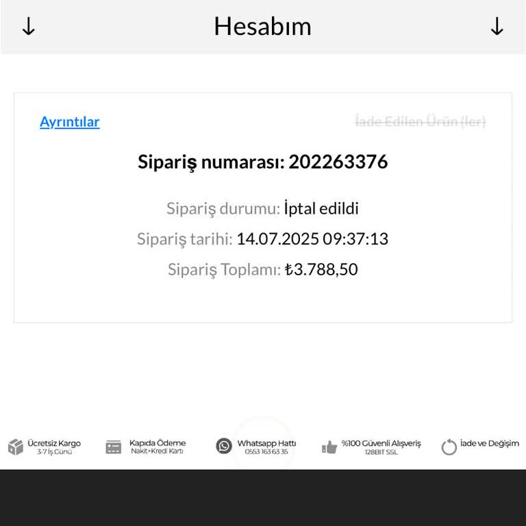 Geciken Teslimat, Kötü İletişim Ve İade Sorunu