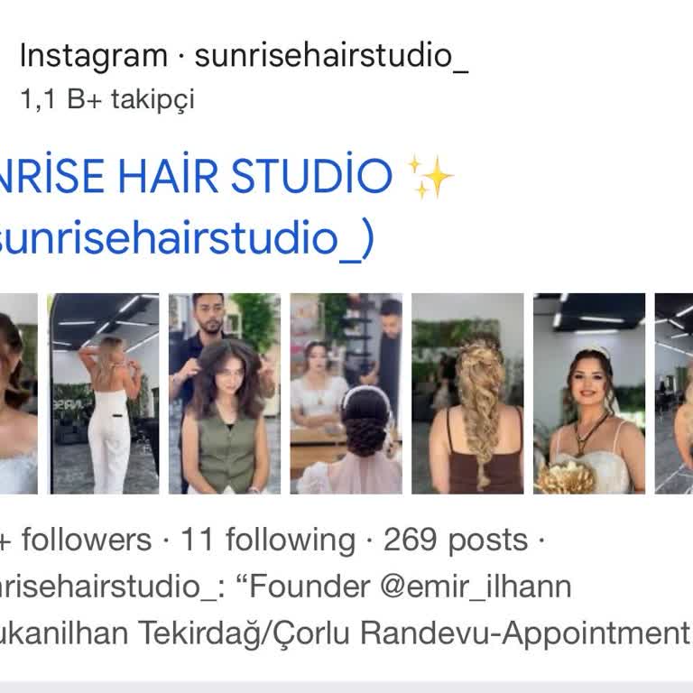 Sunrise Hair Studio (Çorlu) Randevu Saati Kapalı