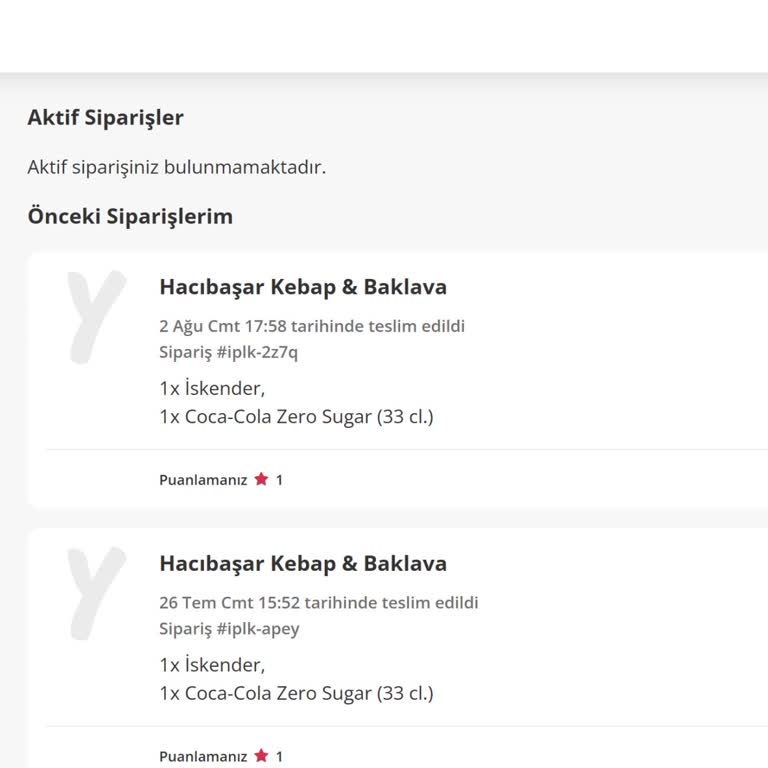 Aynı Siparişe Kısa Sürede Yapılan Fiyat Artışı Şaşırtıcı