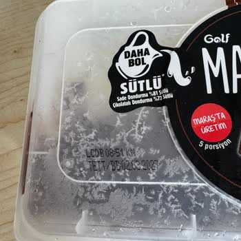 Golf Maraşım Dondurmada Plastik Benzeri Katman Ve Kötü Tat Sorunu