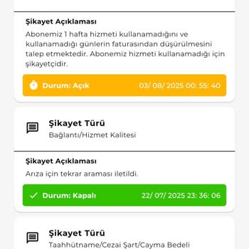 Sürekli Bağlantı Sorunları Ve Sonuçsuz İptal Talebi Nedeniyle Mağduriyet