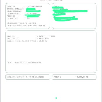 Onayım Olmadan Kartımdan Yapılan İşlemin İadesini Talep Ediyorum