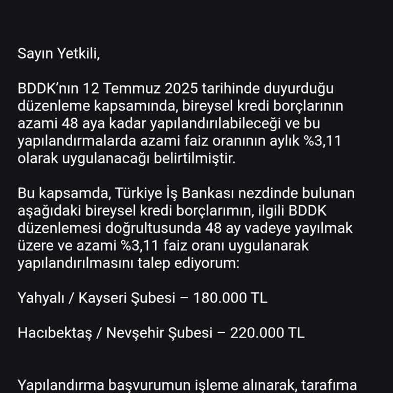 Yasal Hakkım Olan Kredi Yapılandırması Engelleniyor!