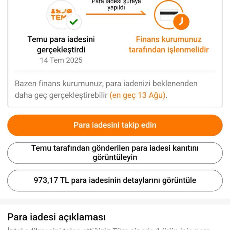 İade İşlemim Sonrası Param Hala Hesabıma Yatmadı