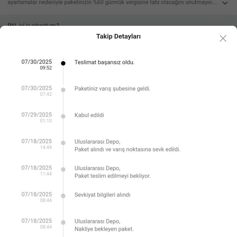 Pal Ekspres İle Teslimat Sorunu Ve İletişimsizlik Yaşıyorum