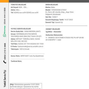 Beko Buzdolabında Sürekli Arıza Ve Çözümsüzlük: Değişim Talebim Reddediliyor