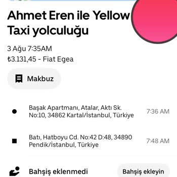 Uber Taksi Yolculuğunda Fahiş Ücret Kesintisi Ve İletişim Sorunu
