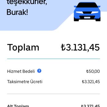 Uber Taksi Yolculuğunda Fahiş Ücret Kesintisi Ve İletişim Sorunu