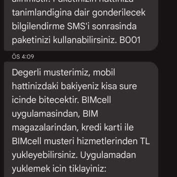 Bimcell Paket Yüklemesinde Bakiye Eksikliği Ve Paket Tanımlanmama Sorunu