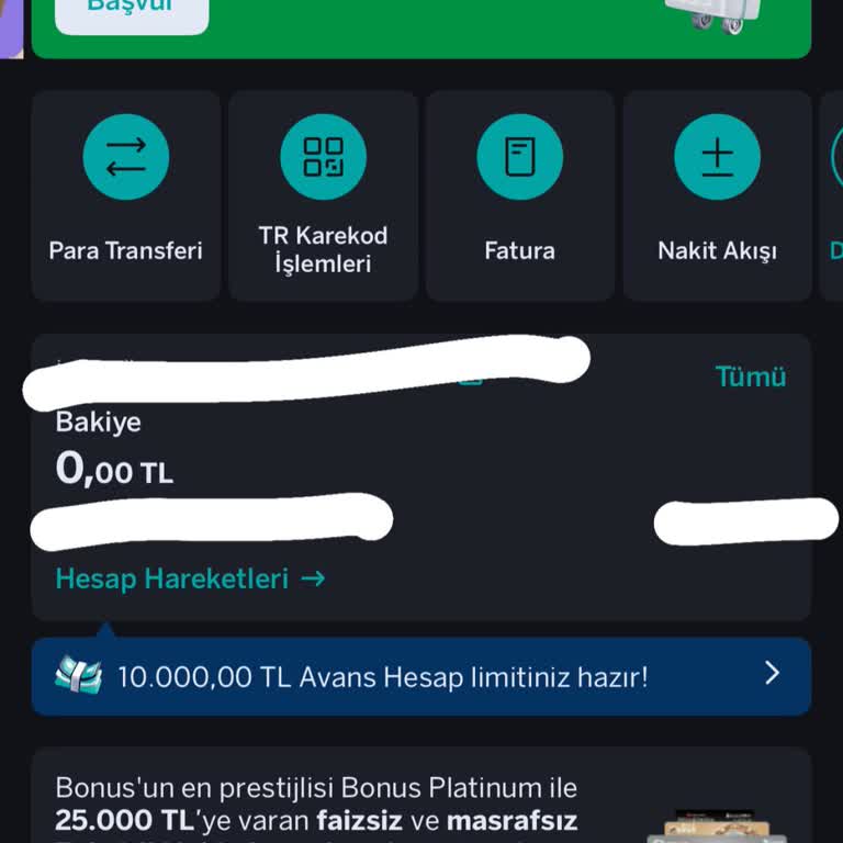 Garanti BBVA'nın Sürekli Hazır Limit Bildirimleri Ve Başvuru Reddi