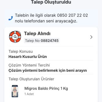 Migros Hemen Siparişimde Böcekli Pirinç Ve Geciken İade Mağduriyeti