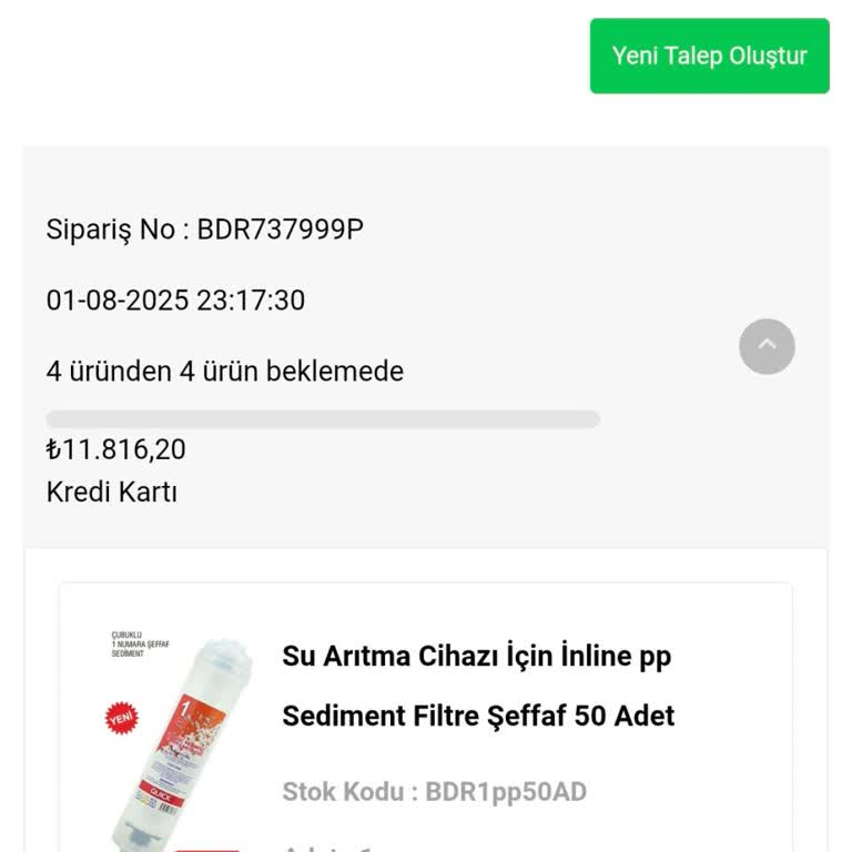 Aqua Bella'dan Aldığım Ürün 10 Gündür Gönderilmedi, İade De Yapılmıyor