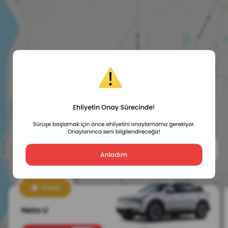 Ehliyet Doğrulaması Günlerdir Onaylanmıyor Uygulamayı Kullanamıyorum