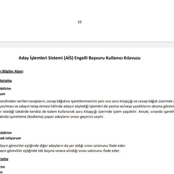 YKS Sınavında Engelli Adaylara Uygun Ve Kolay Sorular Sorulmasını Talep Ediyorum