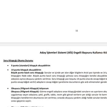 YKS Sınavında Engelli Adaylara Uygun Ve Kolay Sorular Sorulmasını Talep Ediyorum