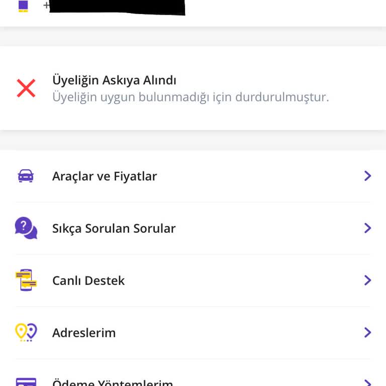 Getir Araç Üyeliğim Sebepsiz Yere Askıya Alındı Açıklama Yapılmıyor