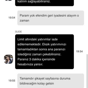 Yatırım Sonrası Ek Para Talebi Ve Hesaba Para Yatırılmaması