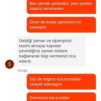 Migros Yemek Siparişim Bir Saati Geçti Aç Kaldım Çözüm Sunulmadı