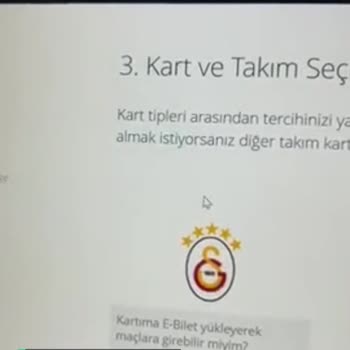 Passolig Kart Tipi Seçimi Hatası!