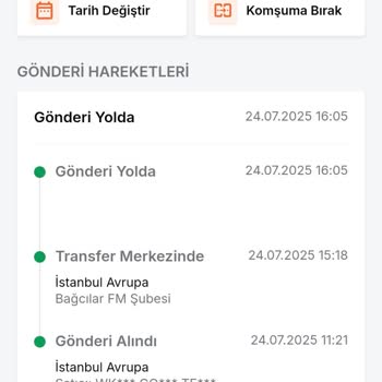Siparişim Günlerdir Kargoda Transfer Sürecinde Bekliyor