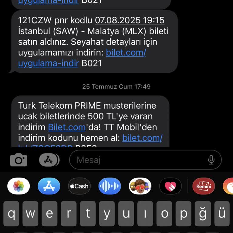 Bilet Değişikliği Talebime Dönüş Yapılmadı
