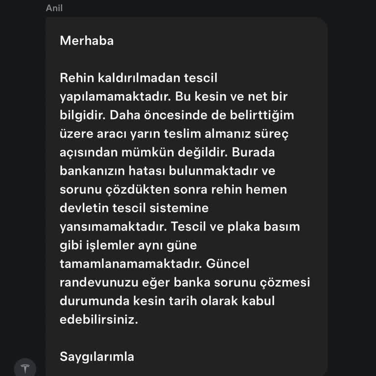 Tesla Satın Alma Sürecinde İletişim Eksikliği Ve Teslimat Sorunları