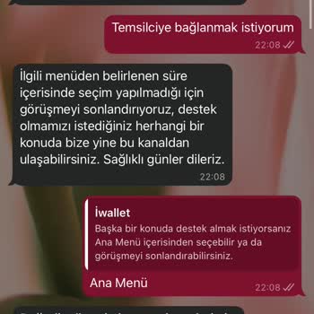 İwallet Bakiyemi Kullanamıyorum Müşteri Hizmetleri Çözüm Sunmuyor