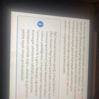 E-Okul Mernis Adres Hatası Nedeniyle Kayıt Sorgulama Yapılamıyor