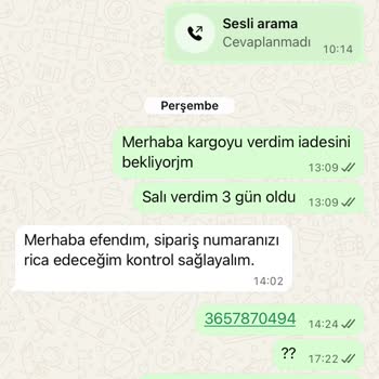 İade Edilen Ürün İçin Para İadesi Sorunu