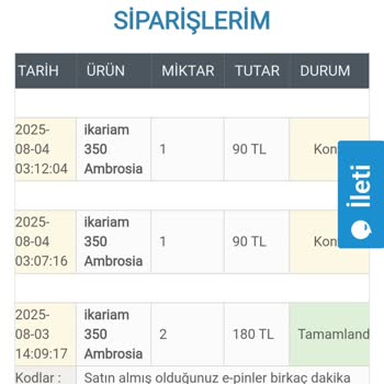 Epin Kodları Teslim Edilmiyor Destek Yok Para Alınıp Hizmet Verilmiyor