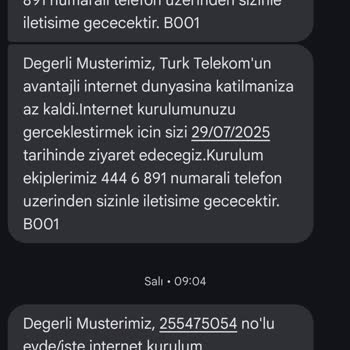 Türk Telekom İnternet Başvurum İptal Edildi Kurulum Yapılmadı Bilgilendirme Yok
