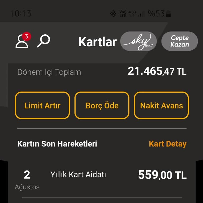 Haksız Yıllık Kart Aidatının İadesi Talebi
