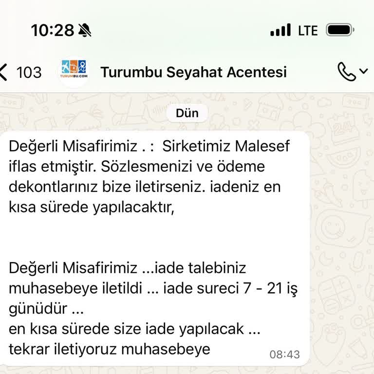 İflas Eden Tur Şirketinden Alınamayan Hizmet Ve İade Sorunu