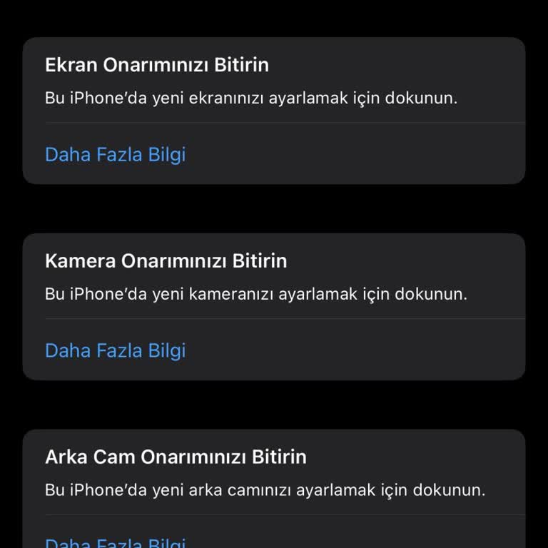 Apple 15 Pro Cihazımda Parça Değişimi Sonrası Optimizasyon Sorunu