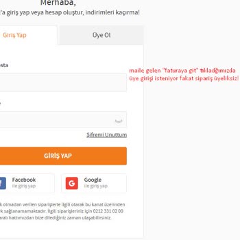 Üyeliksiz Siparişlerde Fatura Ve Bilgi Erişimi Engelleniyor!