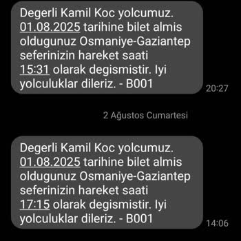 Obilet Ve Kamil Koç'tan İade Ve İletişim Sorunu