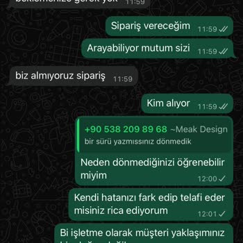 İletişimsizlik Ve Yanlış Anlaşılma Nedeniyle Sipariş Veremedim