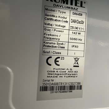 Kumtel Davlumbazda Arıza Ve Değişim Sonrası Seri Numarası Uyuşmazlığı Yaşadım