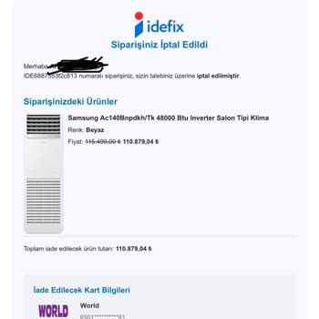 İdefix Siparişin Keyfi İptali Ve Fiyat Artışı Sonrası Mağduriyet