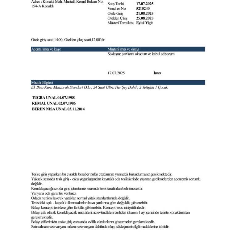 Rezervasyon Bilgilerinin Yanıltıcı Olması Ve Oda Konumu Hakkında Mağduriyet