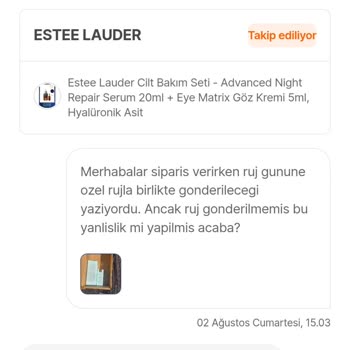 Estee Lauder Ruj Hediyesi Gönderilmedi, Satıcıdan Yanıt Alınamıyor