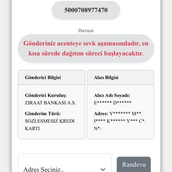 Kredi Kartım Teslim Edilmedi, Bilgilendirme Ve Destek Alamıyorum